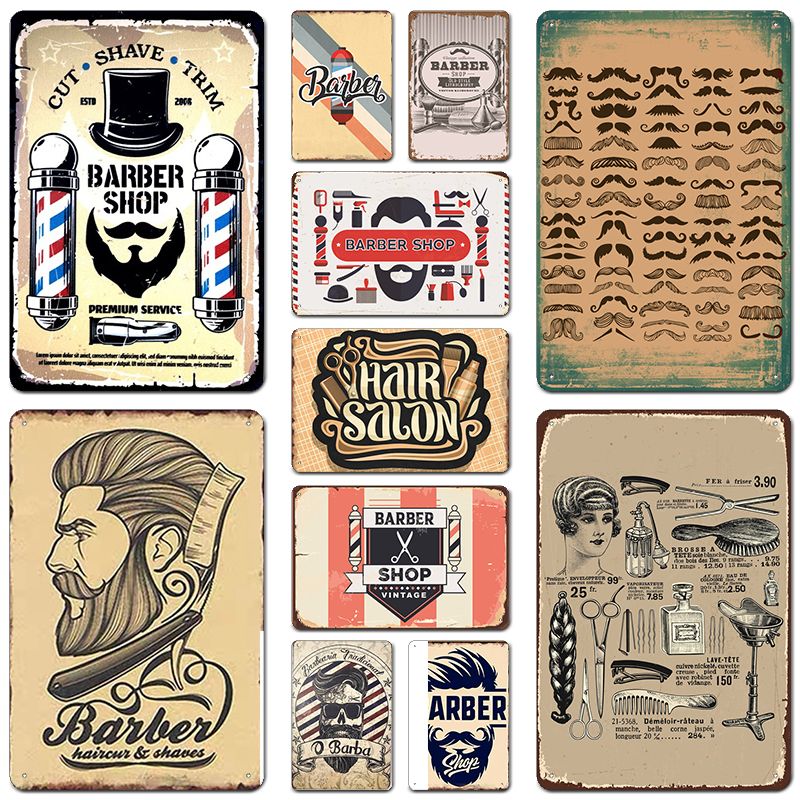 Compre Placa Barber Shop Barber Vintage Shop Decoracion