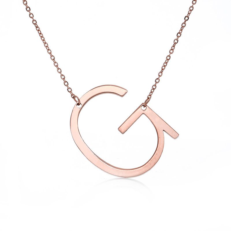 Whole Fashion New Stainless Steel A Z English Letter Necklace Silver Gold Plated Capital Alphabet Initial Pendant Necklaces For Women Jewelry Gift - Gold Plated Initial Pendant Necklace Whole Fashion New Stainless Steel A Z English Letter Necklace Silver Gold Plated Capital Alphabet Initial Pendant Necklaces For Women Jewelry Gift - Gold Plated Initial Pendant Necklace