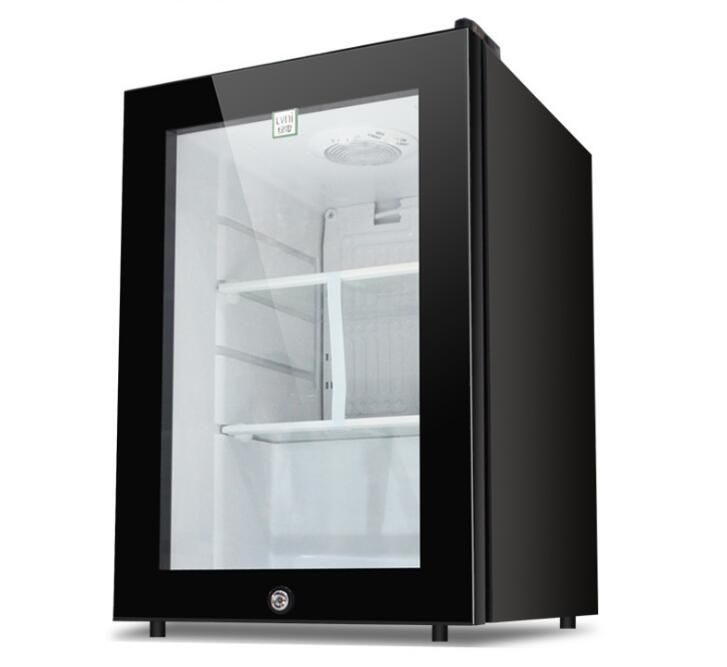 compre puerta de vidrio 62l hogar refrigerado congelador de te fresco vitrina de bebidas pequeno refrigerador comercial 430 480 640 mm a 651 del