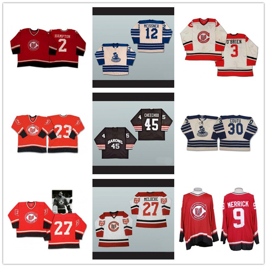 2020 Custom AHL Cleveland Barons 12 Barrie Meissner 2 Hampton 3 OBrien