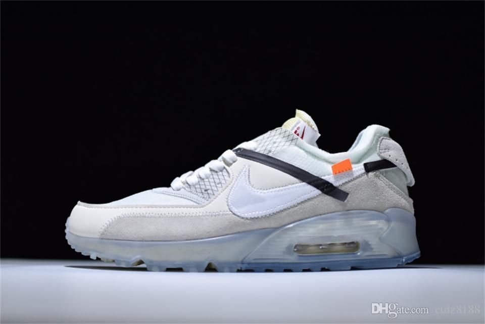 2020 Hot Sale\u0026#13;Air Max\u0026#13;90\u0026#13;OFF OW WHITE Running Shoes