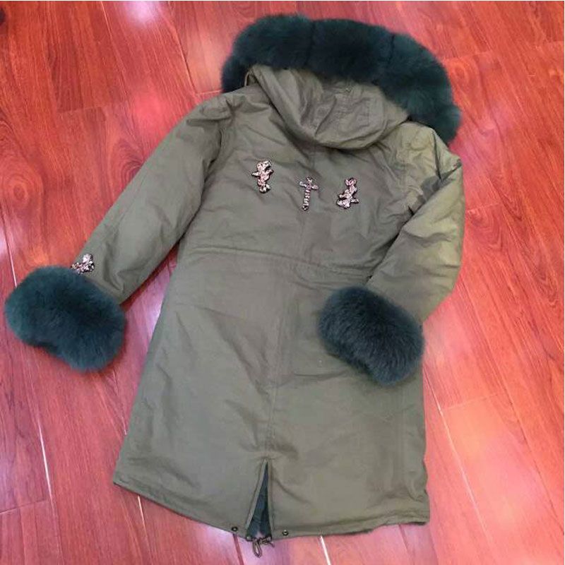 fur hood and cuff coat