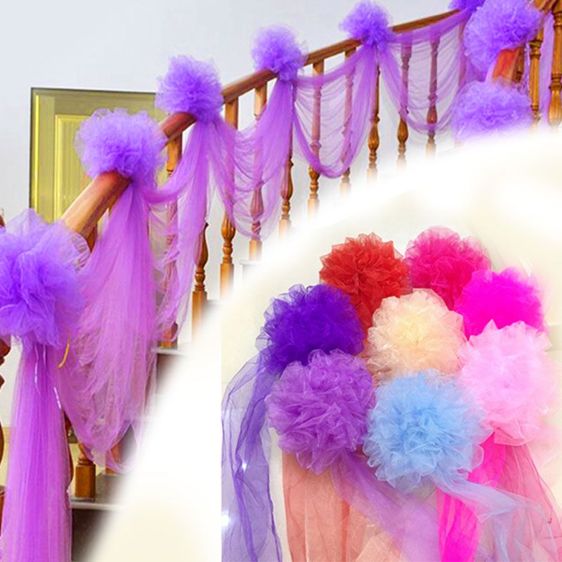 20cm Polyester Tulle Pompoms Party Wedding Arrangement Tulle Pom