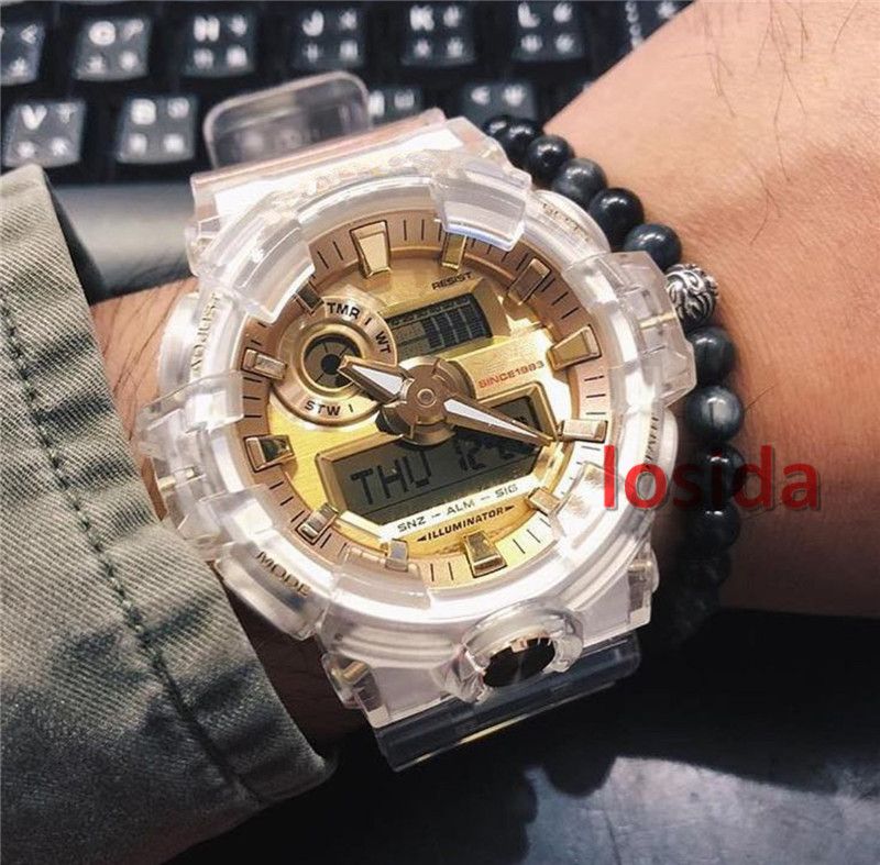 g shock watch transparent