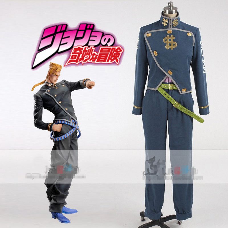 JoJo/'s Bizarre Adventure Okuyasu Nijimura Cosplay Costume Suit Uniform Outfit
