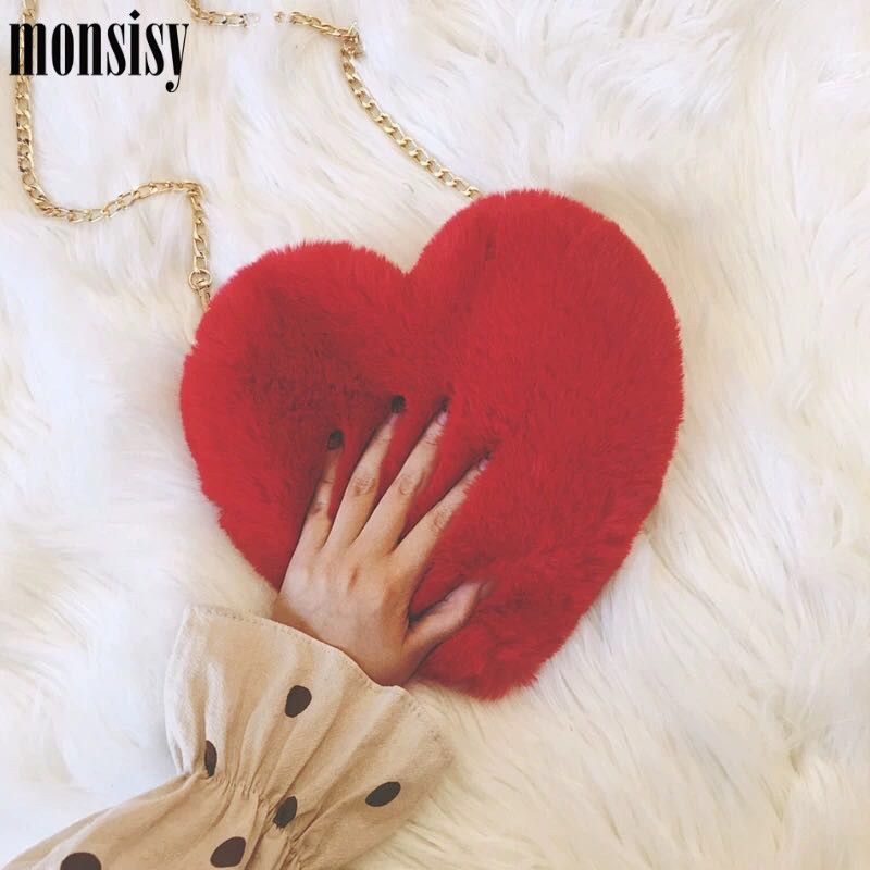 Satin Al Monsisy Kis Sahte Kurk Kalp Canta Icin Kadinlar 2019 Lady Canta Omuz Cantasi Kawaii Kiz Big Love Messenger Crossbody Canta Bolso Tl332 81 Dhgate Comda