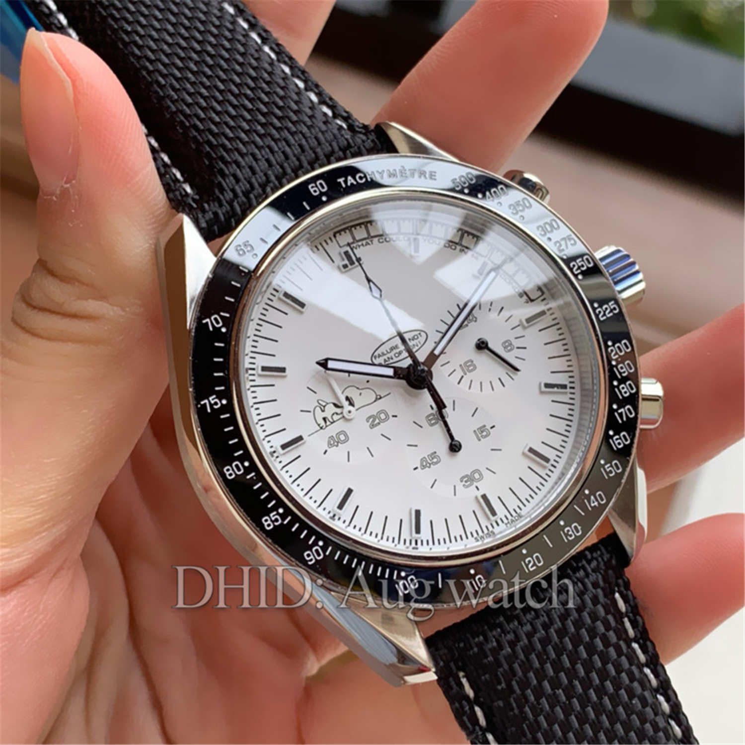 white dial sports watch
