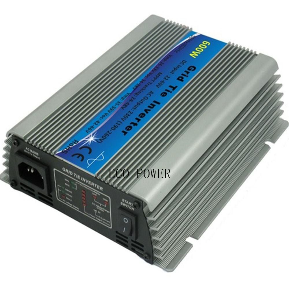 Mppt 600W Solar Power On Grid Tie Micro Inverters Pure Sine Wave 22 60V