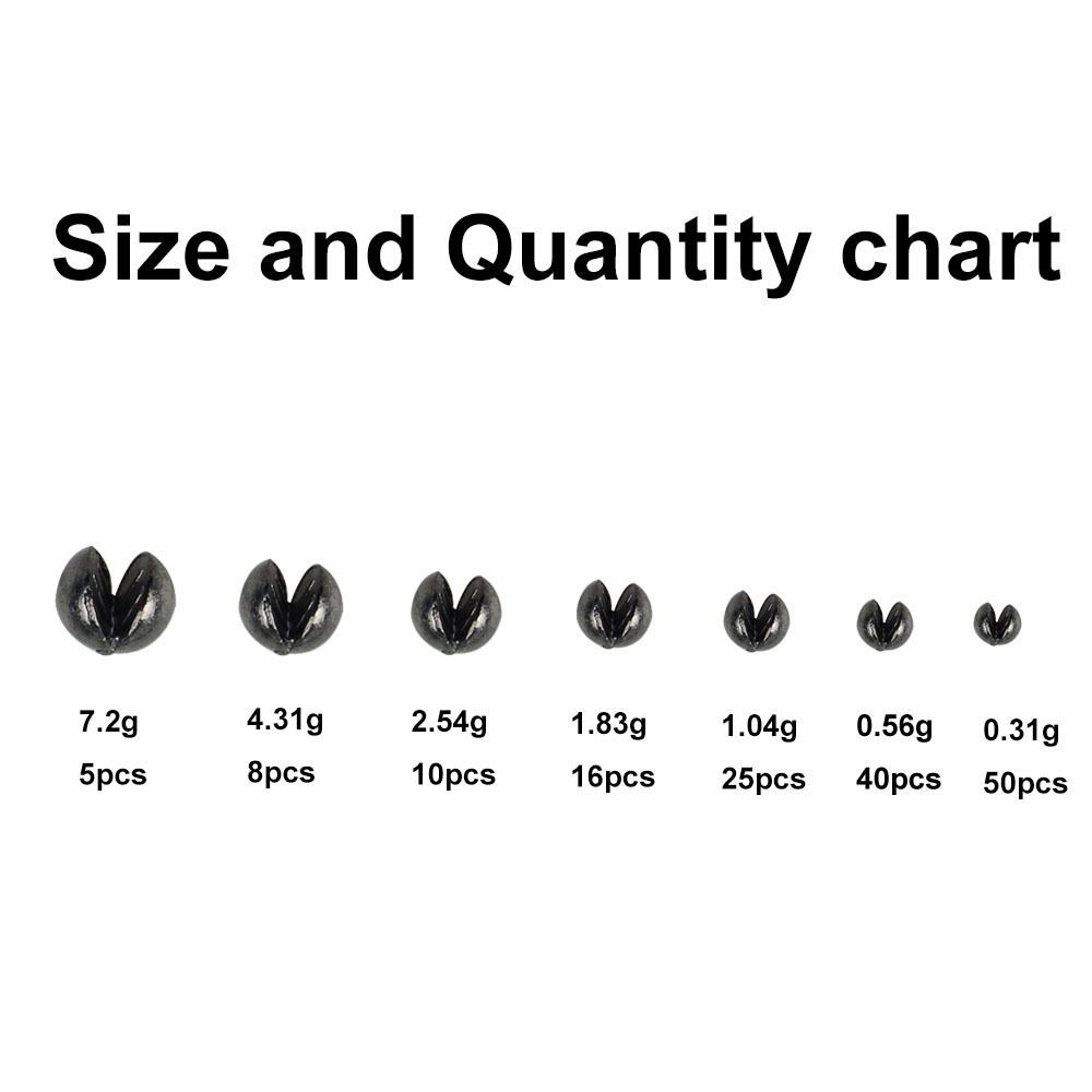 Split Shot Weight Chart