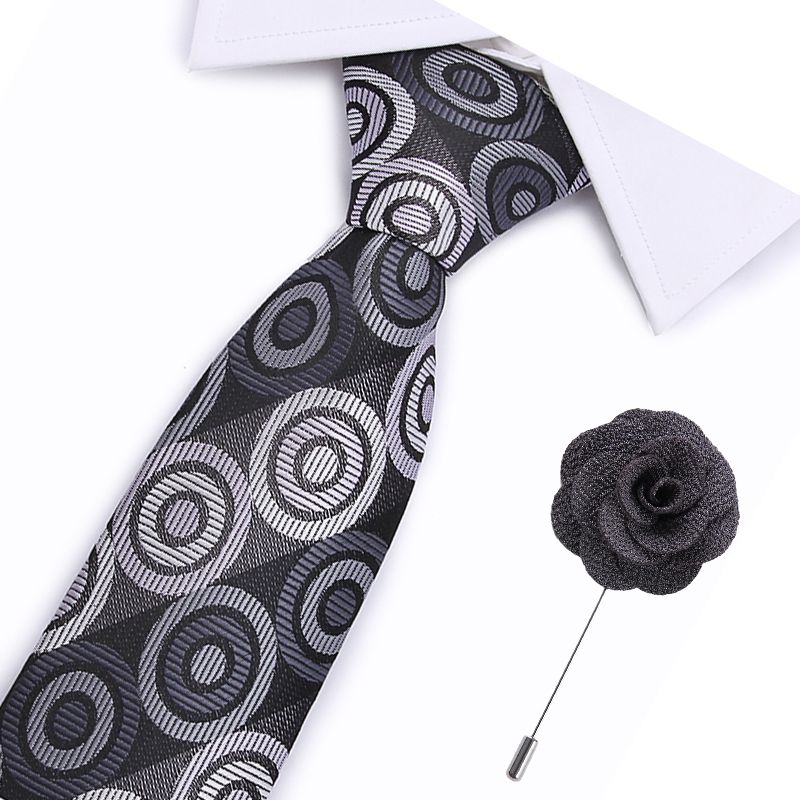 Mens Paisley Jacquard Silk Tie Set Cufflinks and Handkerchief Wedding Amazing