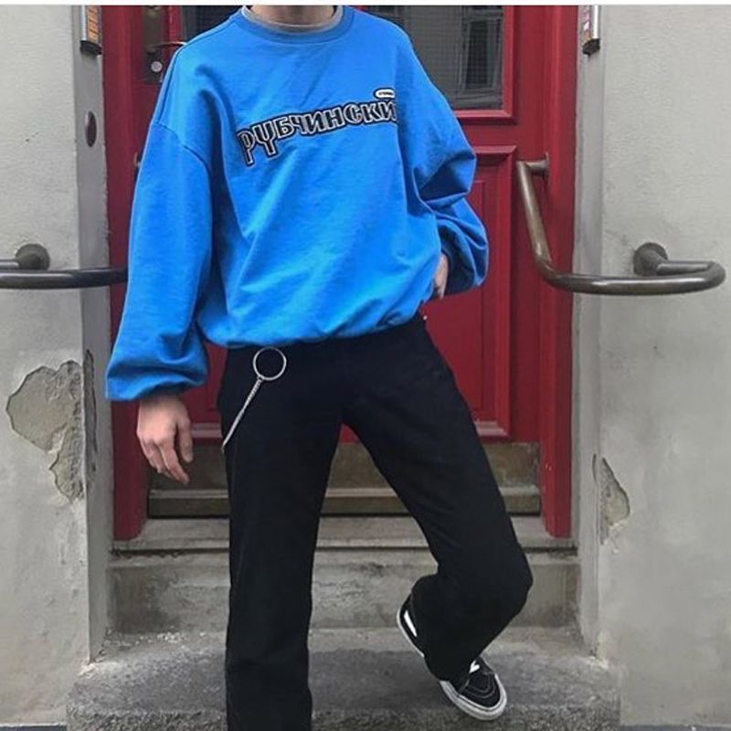 Großhandel 18FW Gosha Rubchinskiy Crewneck Übergroßen Pullover Retro Straße Hip Hop Mode Männer Und Frauen Paar 4 Farbe Rundhals Pullover Von Großhandel 18FW Gosha Rubchinskiy Crewneck Übergroßen Pullover Retro Straße Hip Hop Mode Männer Und Frauen Paar 4 Farbe Rundhals Pullover Von