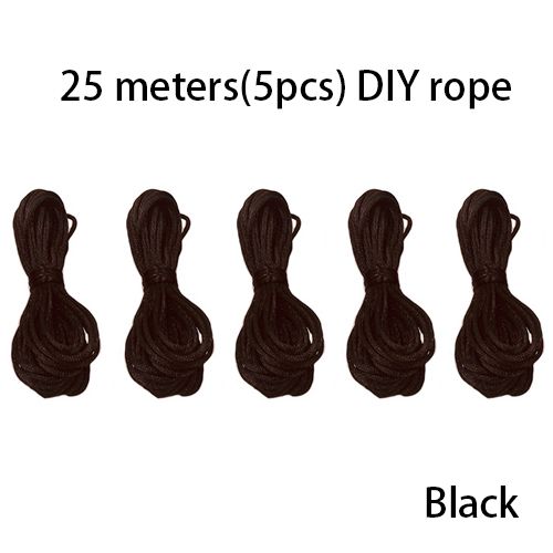 25m（5pcs）ブラックロープ