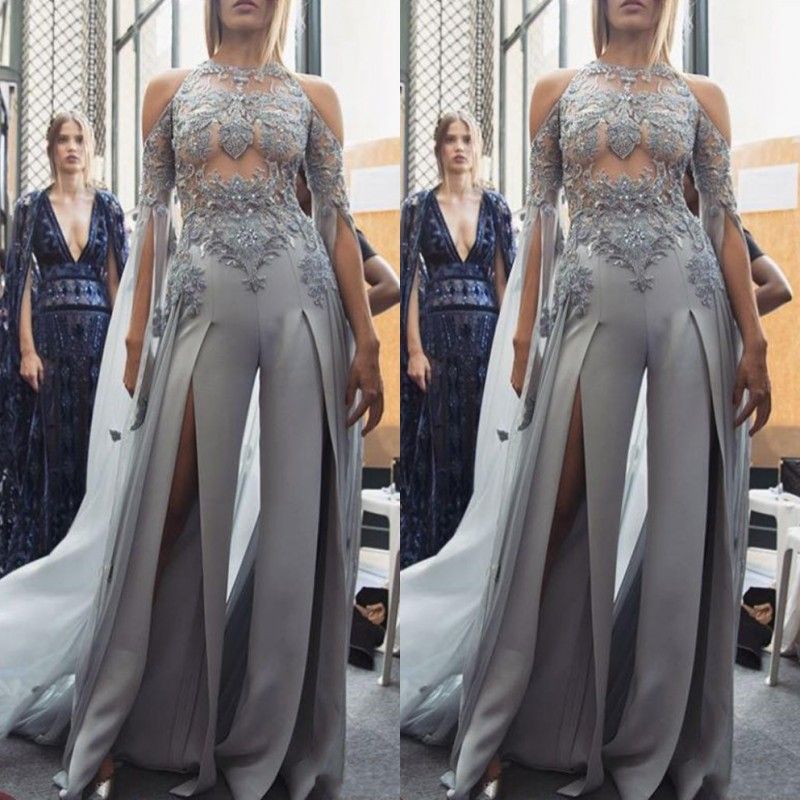 silver formal jumpsuit