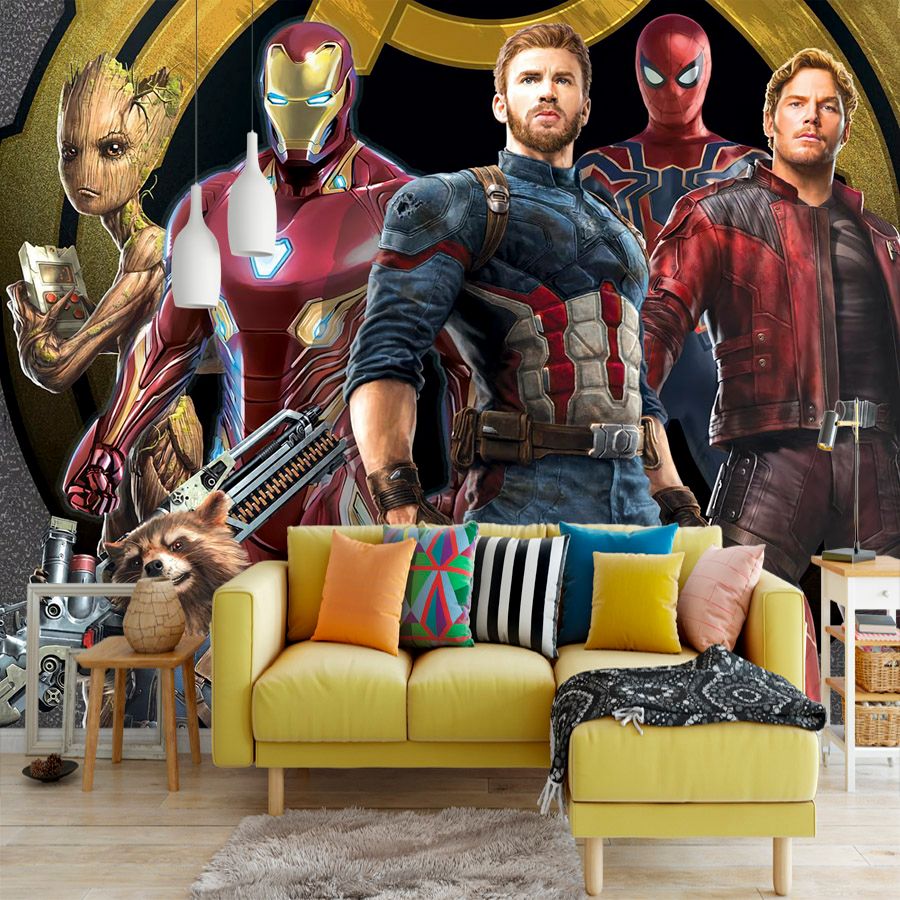 Iron Man Spiderman Thor Photo Wallpaper Avengers Wallpaper Custom 3D Wall Papers Infinity War Mural Kids Iron Man Spiderman Thor Photo Wallpaper Avengers Wallpaper Custom 3D Wall Papers Infinity War Mural Kids
