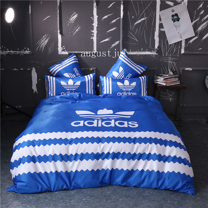 Satin Silk Blue Leaves Bedding Suit High Quality Fashion Style Bed
