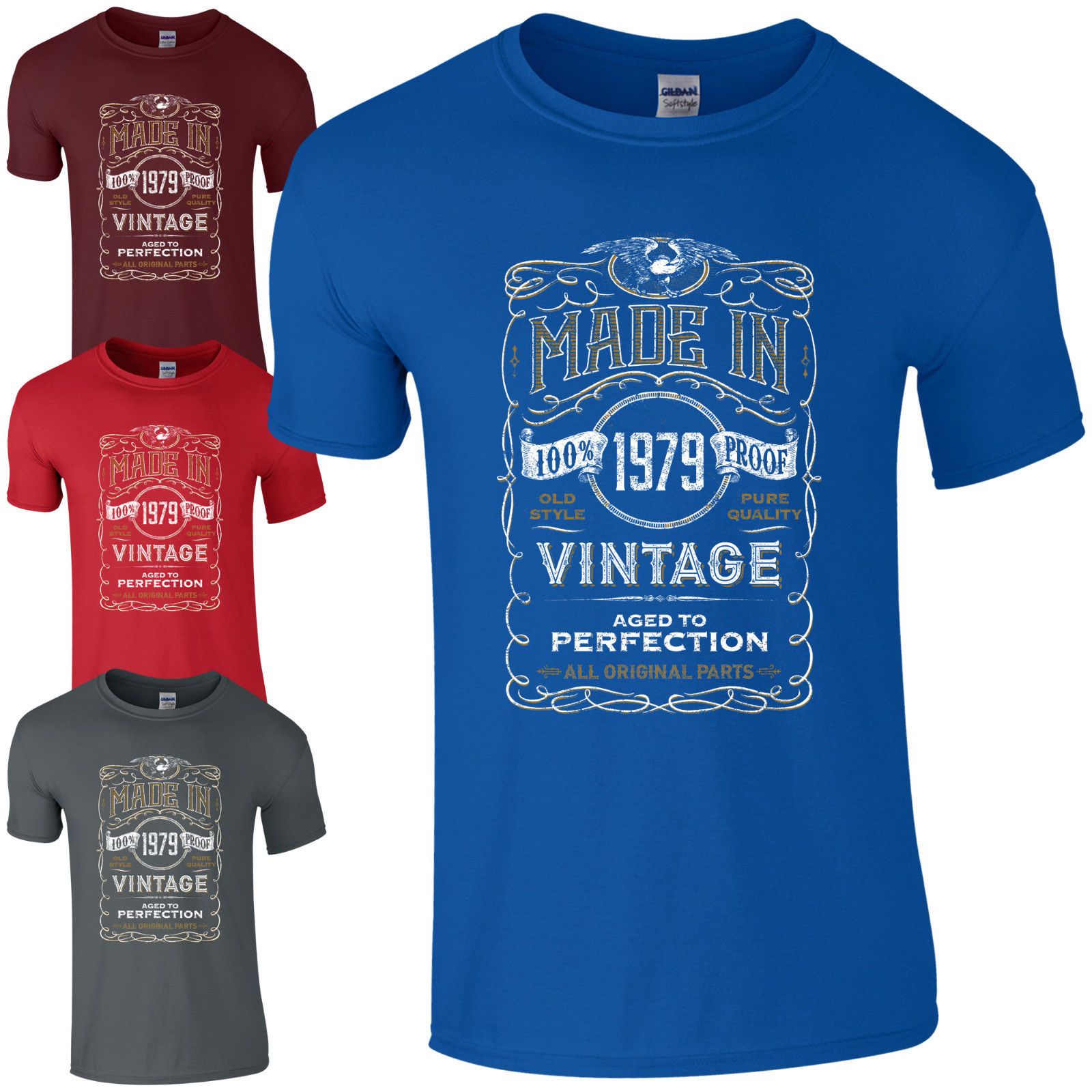 40th Birthday Vintage Made In 1979 Funny Printed T-Shirt