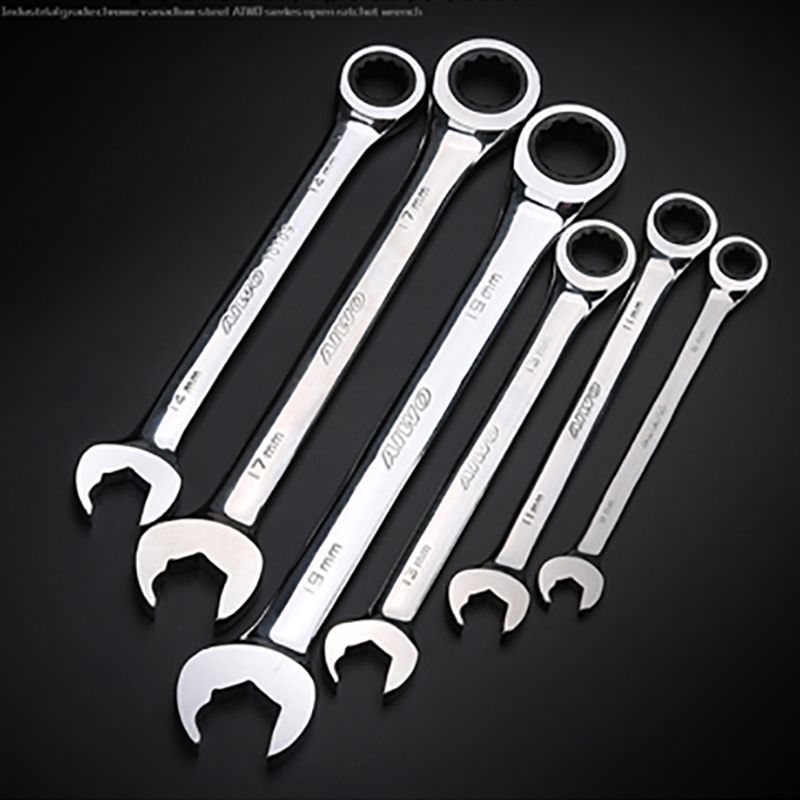 2020 8 19MM Ratchet Wrench Automatic Head Labor Saving Open Torx Wrench Dual Use Repair Tool ...