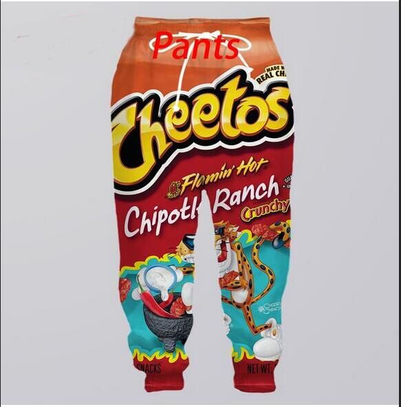 2020 Moda 3D New Hot Pants Cheetos 
