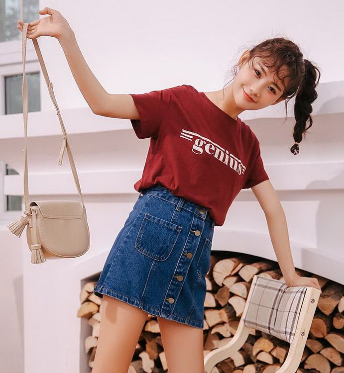 Acquistare 2019 Nuova Moda Gonna Di Jeans Delle Donne A Vita Alta A Line  Mini Gonne Donna Estate Nuovi Arrivi Singolo Bottone Tasche Blu Gonna  Economico | Consegna Veloce E Qualità | DHgate Italy