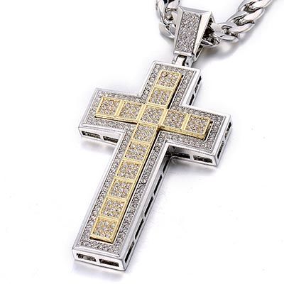 Big Silver Cross 75CM