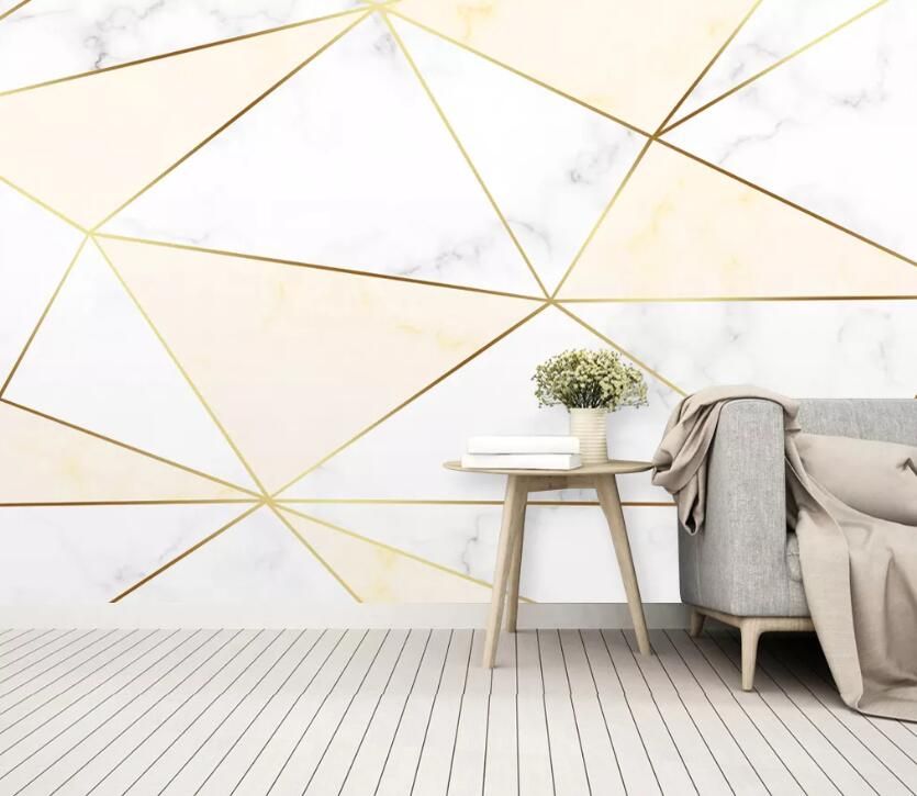 Geometric Rainbow Color Trangle Floor Decals 3D Wallpaper Wall Mural