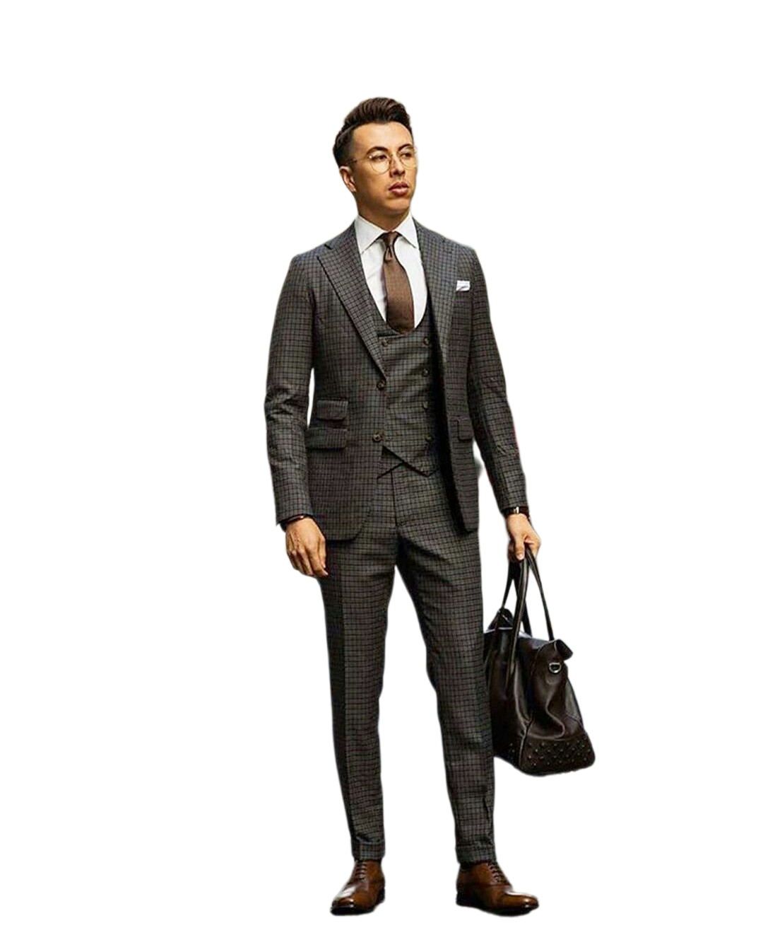 Acquistare British Style Abiti Uomo Slim Fit Tre Pezzi Giacca Pantaloni  Vest Nozze Smoking Lo Sposo Uomo Vestito Classico Accoppiamento Libero  Economico | Consegna Veloce E Qualità | DHgate Italy