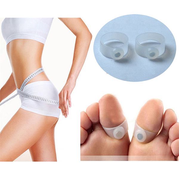 /Pair Health Therapy Slimming Toe Rings Silicone Foot Massage