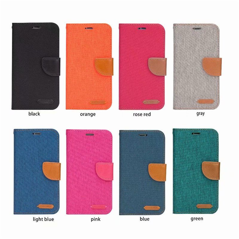 Jeans Pattern PU Leather Flip Phone Cases Screen Protective Holder