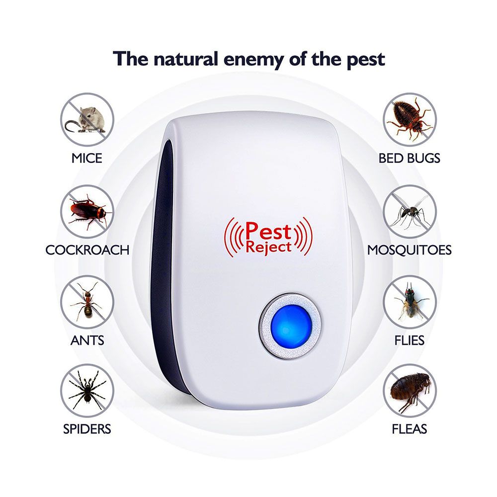 Set of 2 x Spider Repeller Multi-function Plug In Ultrasonic Pest Repeller