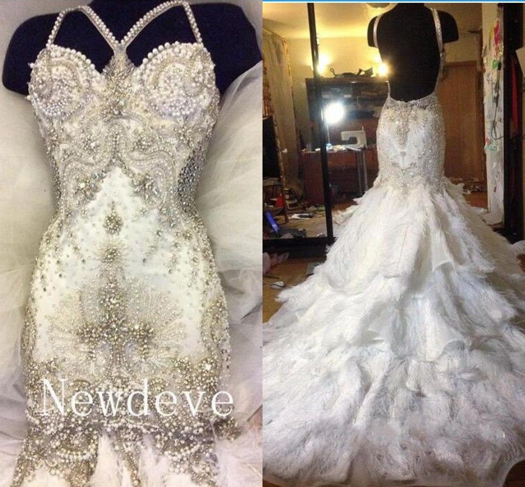 crystal mermaid wedding dress