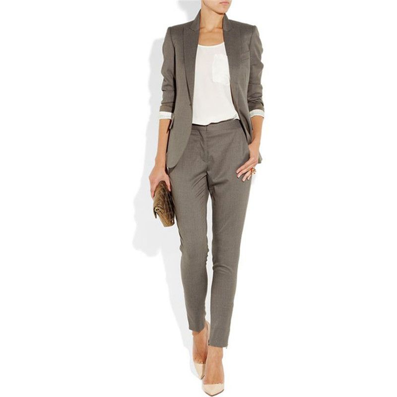 factor Esquivo Astrolabio Pantalones de oficina formal para mujer de negocios Trajes Ropa de trabajo  Juego de 2 piezas