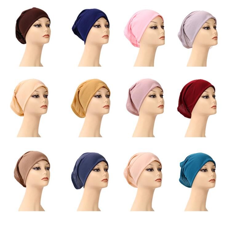 Cotton Bonnet Muslim Under Scarf Inner Ninja Cap Arab Islamic Hijab Headwear Hat 
