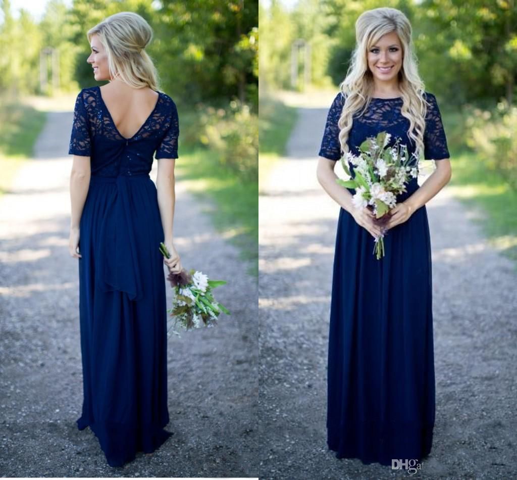 maid of honor dress navy blue