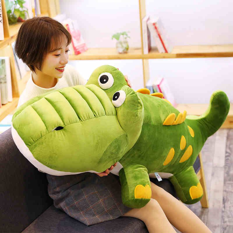 new cute crocodile cartoon plush toy huge stuffed soft animal alligator  doll sleeping pillow children gift deco 51inch 130cm DY50733