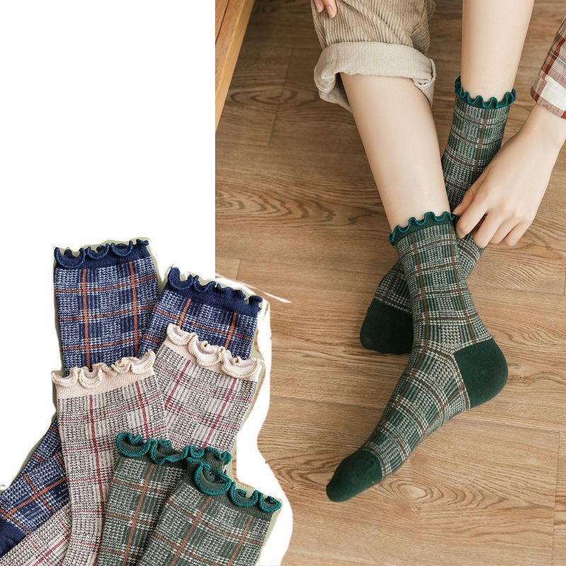 Color : C Sock Ladies Autumn and Winter in The Tube Cotton Fashion Sweet