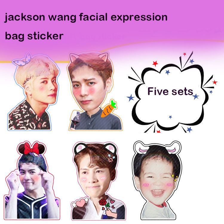 Got7 Jackson Wang Cute Expression Sticker Baggage Sticker Waterproof Mobile Phone Peripheral Set Of 5 From Cn Home 42 22 Dhgate Com
