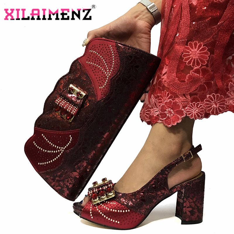 wine shoes and matching bag