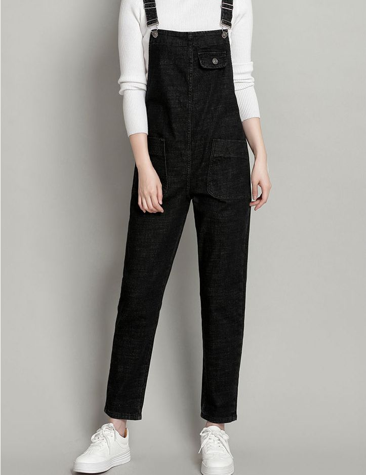 Pantalones negros flojos Clearance