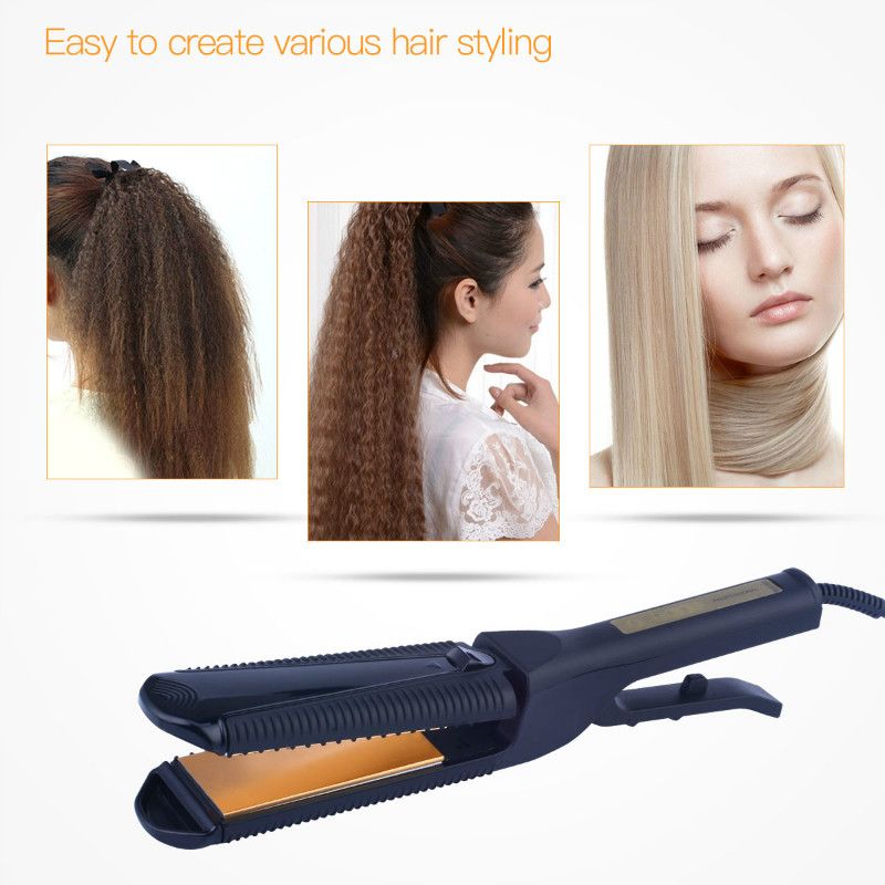 2020 3 In 1 Electric Hair Straightener Crimper Corrugated Curl