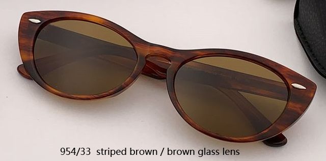 954/33 lentille brune / brun rayée