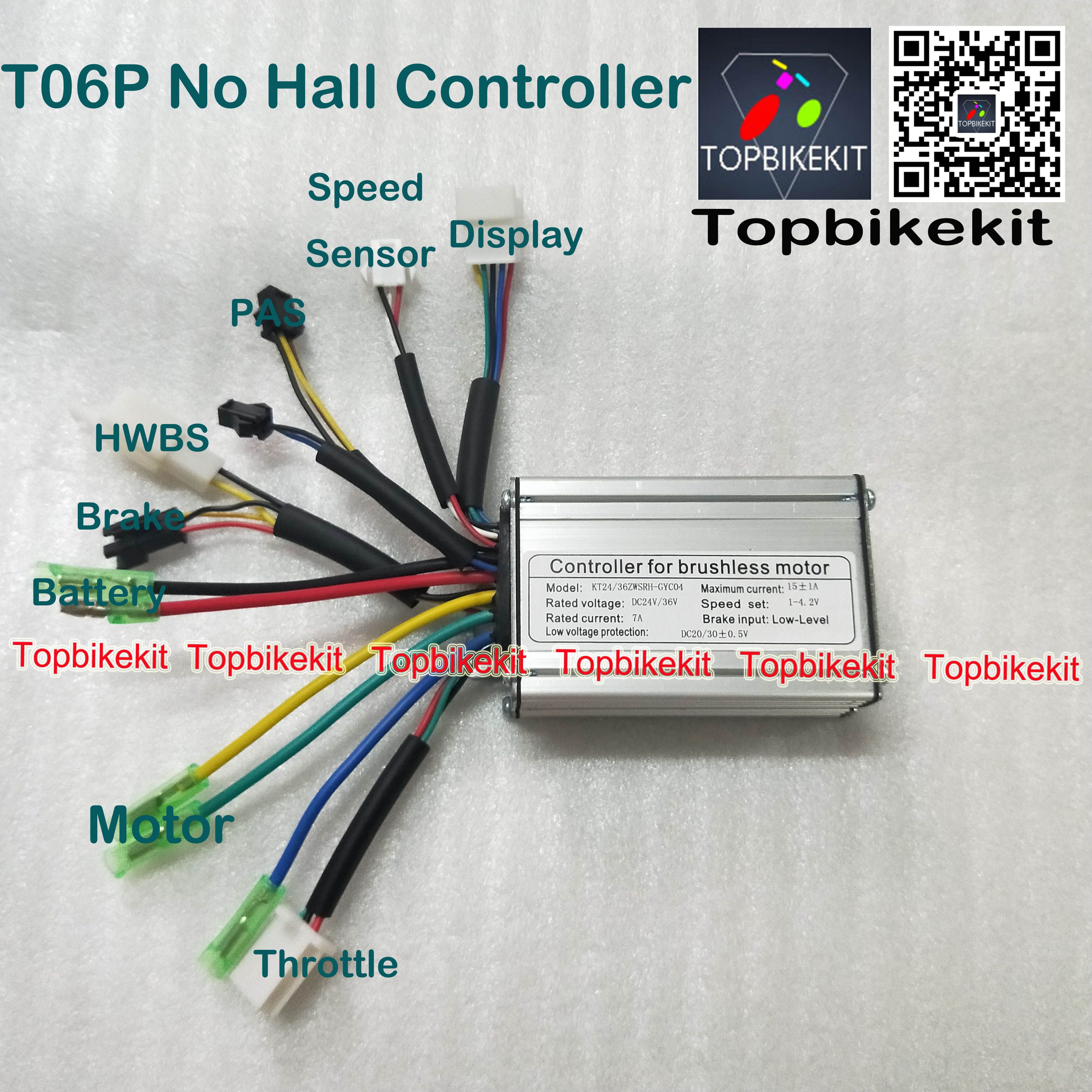 KT Controller T06P 24V/36V250W Torque Simulation Sine Wave Brushless