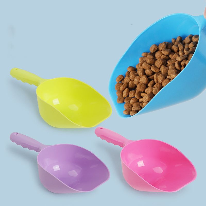 2020 Dog Shovels Pet Plastic Food Feeder Multi Color Portable Cat