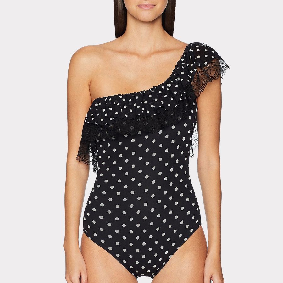 one shoulder swim dress