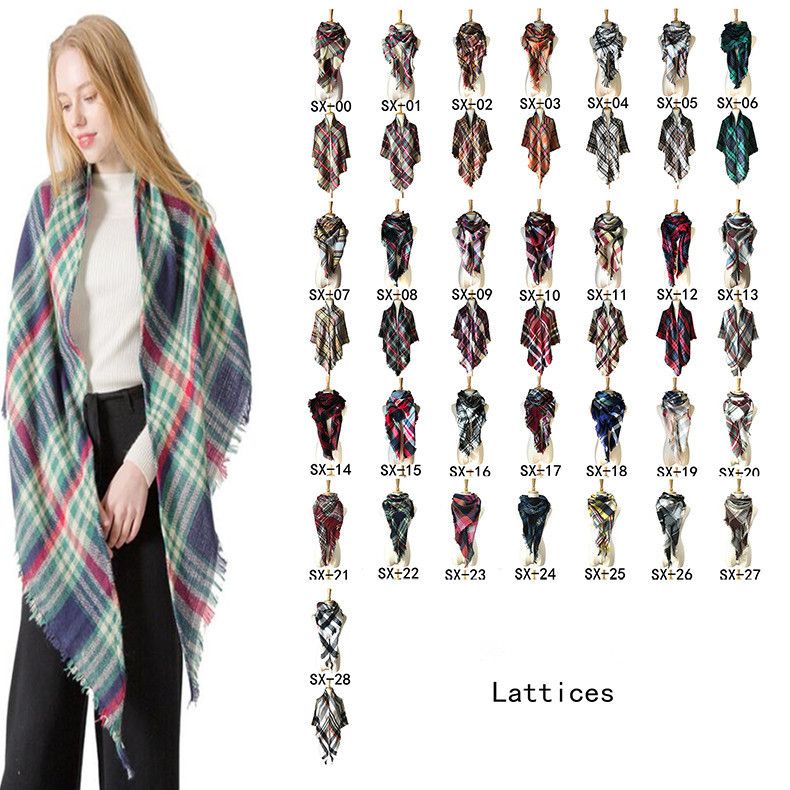 plaid neck scarf