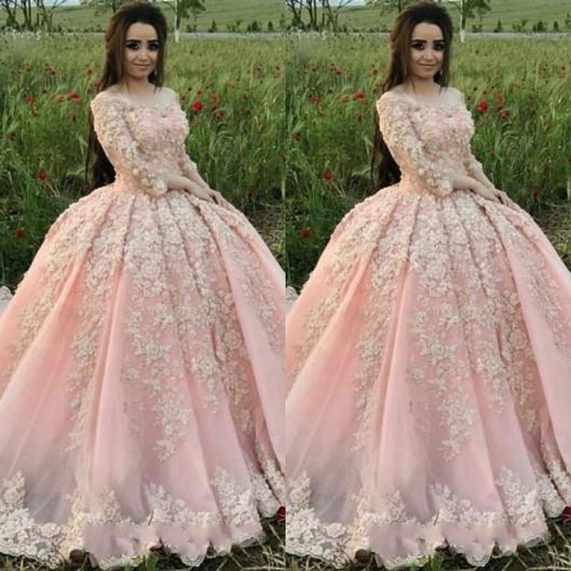 New Sweet 16 Pink Quinceanera Dresses 2019 Ball Gown Off Shoulder Appliques Petal Flowers Prom Dress Prom Evening Gowns vestido de 15 anos New Sweet 16 Pink Quinceanera Dresses 2019 Ball Gown Off Shoulder Appliques Petal Flowers Prom Dress Prom Evening Gowns vestido de 15 anos