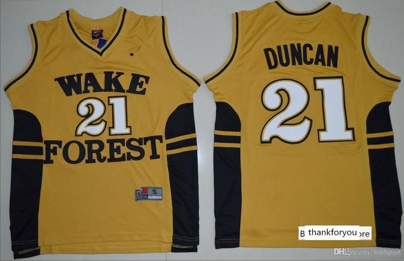 Tim Duncan Wake Forest Demon Deacons Basketball Jersey – Best Sports Jerseys
