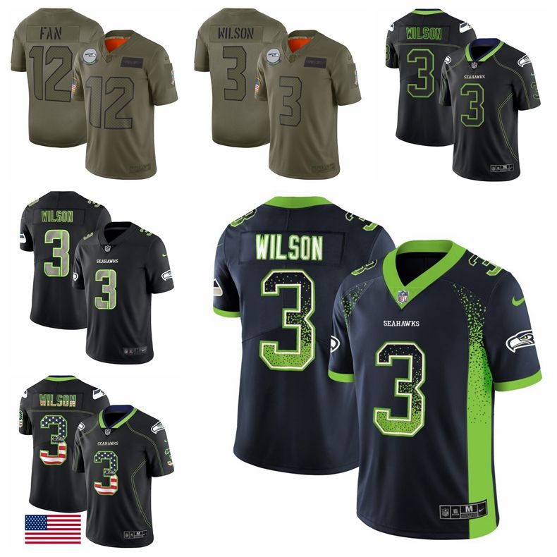 black seahawks jersey 12