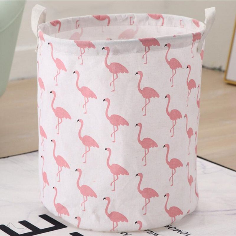 Flamingo Bird Folding Storage Desktop Basket Box Clothes Sundries Toy Portable 