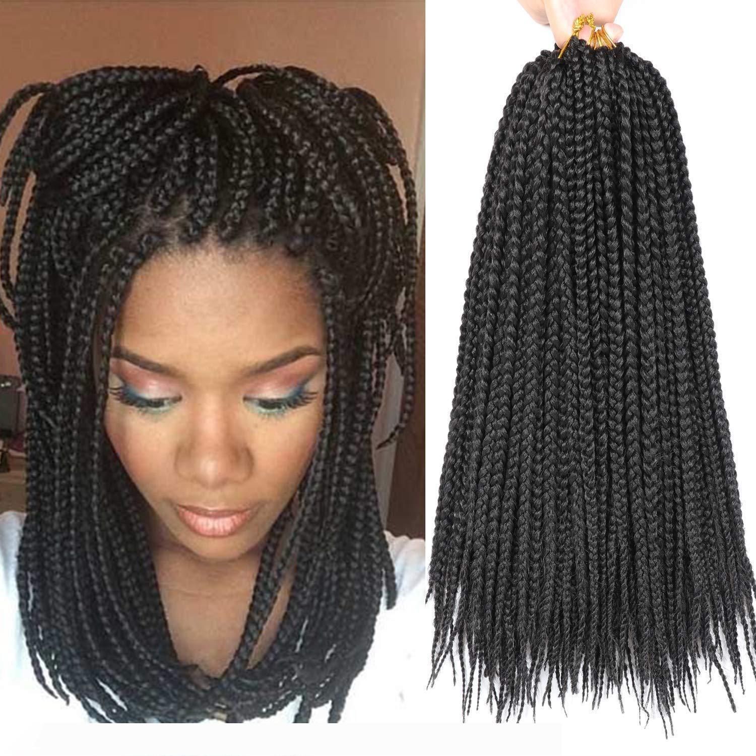 1Packs 14 Inch Medium Box Braids Crochet Hair Extensions Synthetic Hair  Crochet Braids Kanekalon Jumpo Braiding Hair 20 Strands Pack From  Diaowanyingyi4, $97.52 | DHgate.Com