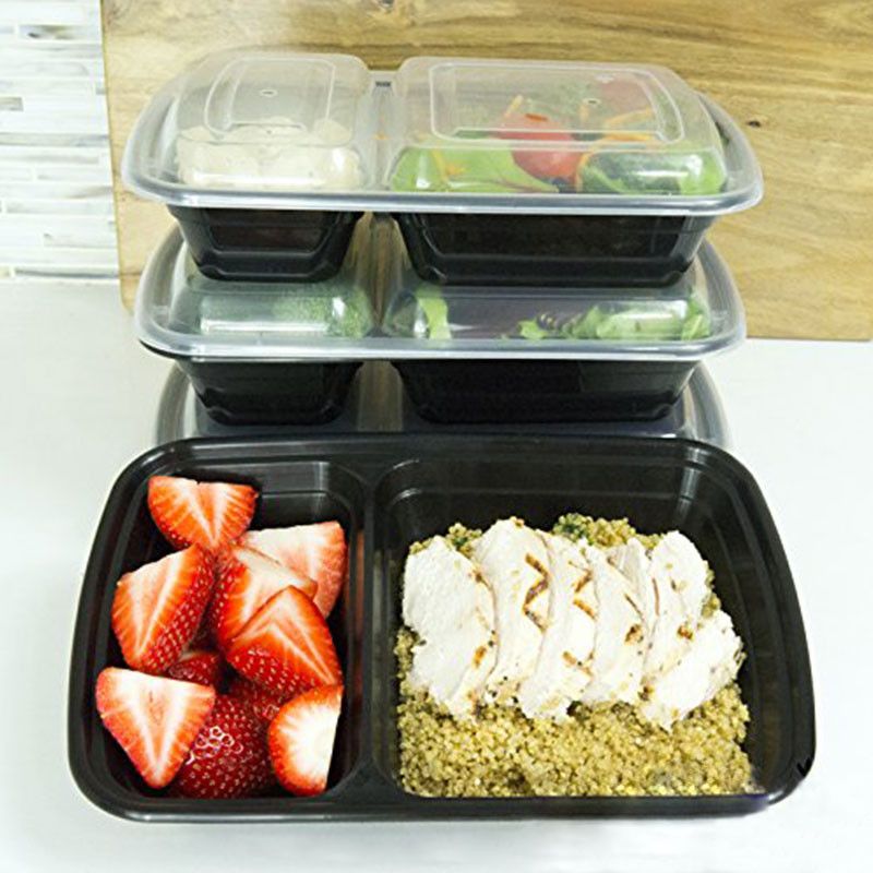 satin al 2 bolmeli gida kaplari dayanikli bpa icermeyen plastik yeniden kullanilabilir gida saklama kabi mikrodalga bulasik makinesi guvenli hava